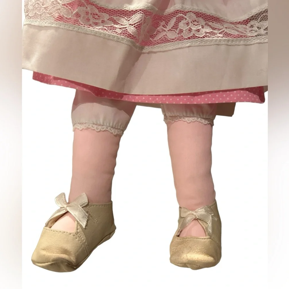 VINTAGE 1983‎ DOLL BY PAULINE BJONNESS JACOBSEN PINK DRESS PINAFORE 19” LYNN
